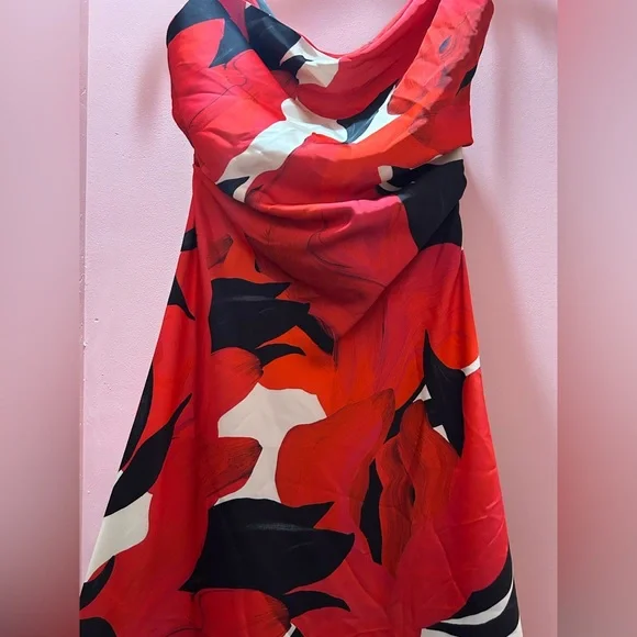 AMUR Red and Black Maxi Dress